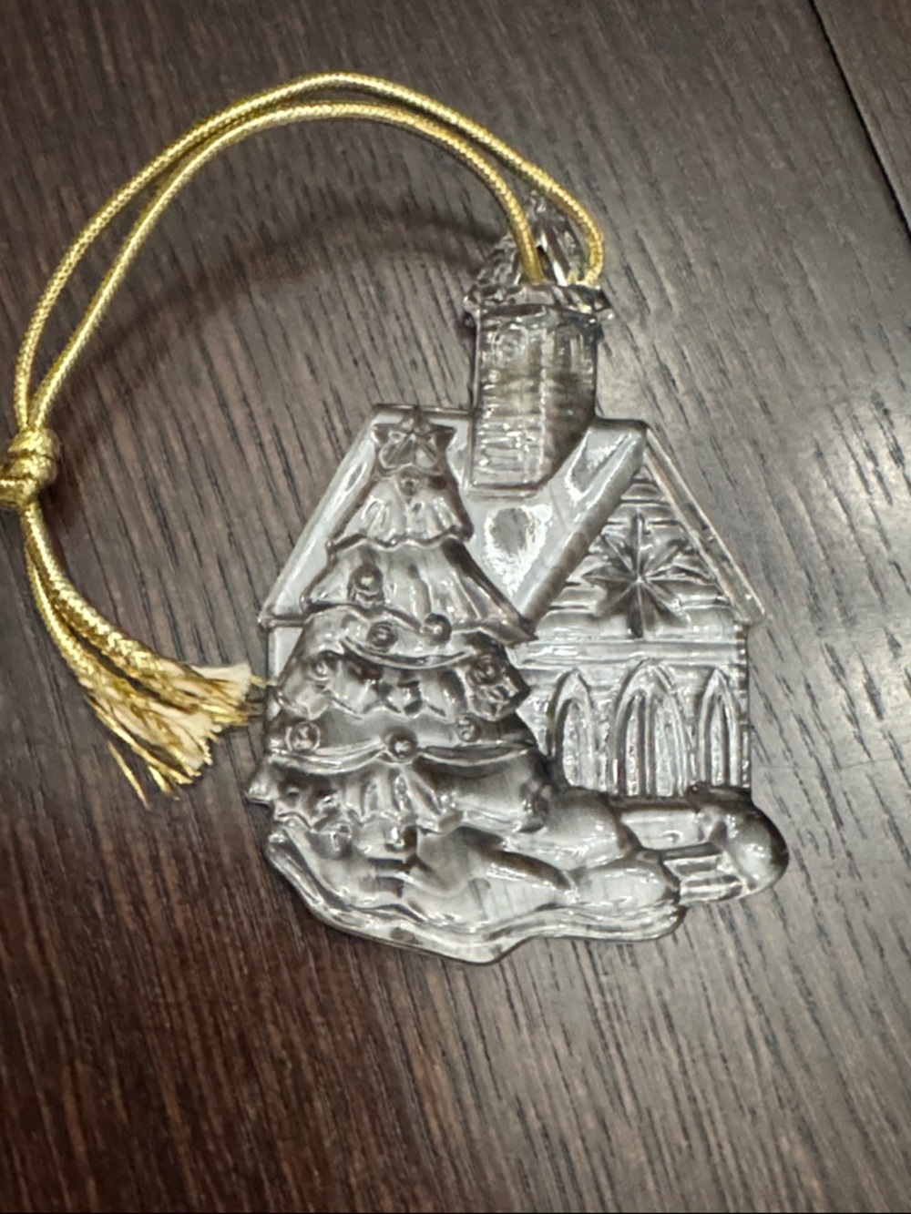 Mikasa House Chapel with Tree crystal Ornament